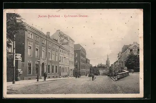 AK Aachen-Burtscheid, Kurbrunnen-Strasse