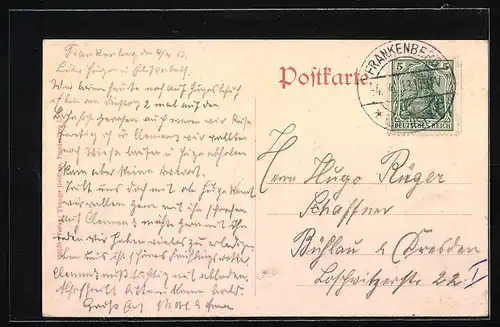 AK Frankenberg / Sa., Markt