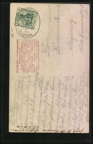 AK Opernsängerin Reta Walter mit Blumenblüten im Haar