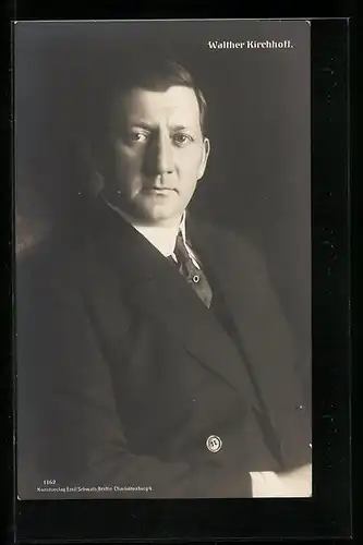 AK Opernsänger Walther Kirchhoff mit Anzug und Krawatte