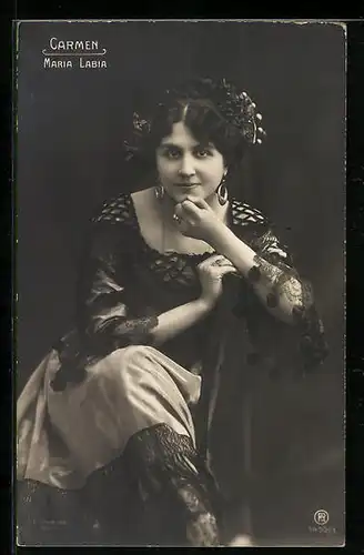 AK Opernsängerin Maria Labia als Carmen