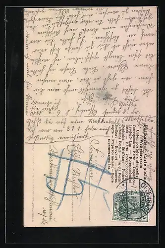 Foto-AK GL Co: Mutter und Tochter haben ein Vogelnest gefunden