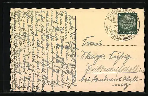 AK Rheinsberg / Mark, Seepartie im Schlosspark