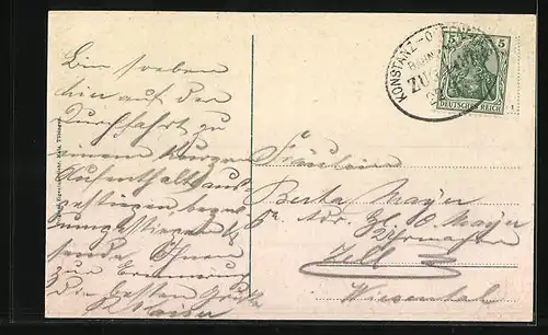 AK Radolfzell, Panorama vom Wasser gesehen