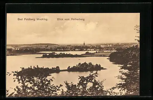 AK Bad Feldberg / Mecklbg., Blick vom Reiherberg