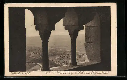 AK Weinheim i. B., Wachenburg, Blick vom Kapitelsaal