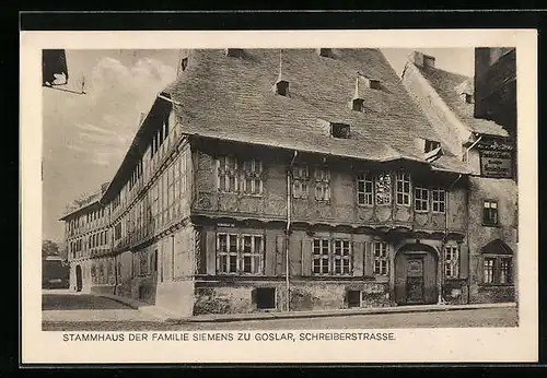 AK Goslar, Stammhaus der Familie Siemens, Schreiberstrasse