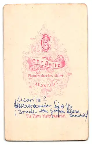 Fotografie Chr. Beitz, Arnstadt, Stattlicher Herr im Anzug
