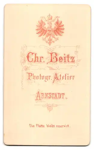 Fotografie Chr. Beitz, Arnstadt, Bürgerlicher Herr mit Zwicker