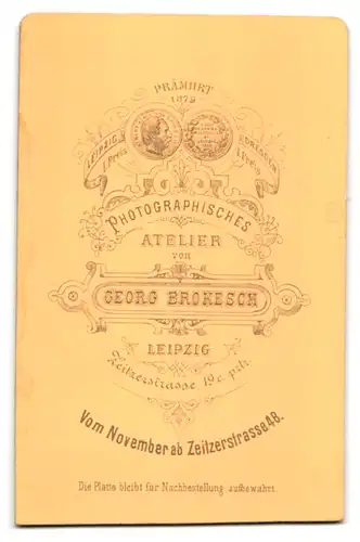 Fotografie Georg Brokesch, Leipzig, Zeitzerstrasse 19c, Bürgerlicher Herr mit Bart