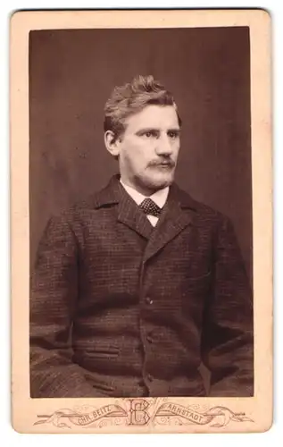 Fotografie Chr. Beitz, Arnstadt, Herr mit Bart im Anzug