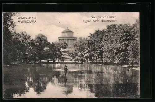 AK Warschau, Sächsischer Garten