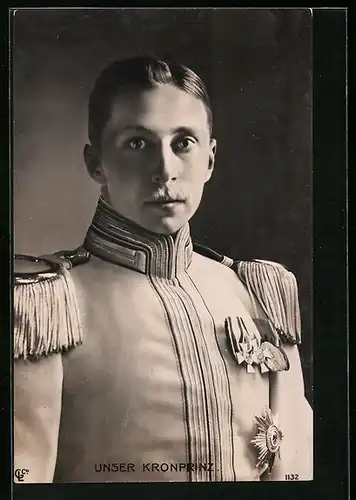 AK Portrait Kronprinz Wilhelm von Preussen