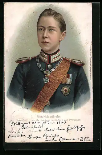 AK Friedrich Wilhelm, Kronprinz des Deutschen Reiches und von Preussen