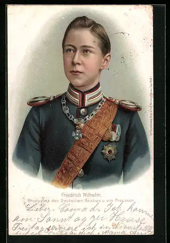 AK Friedrich Wilhelm, Kronprinz des Deutschen Reiches und von Preussen