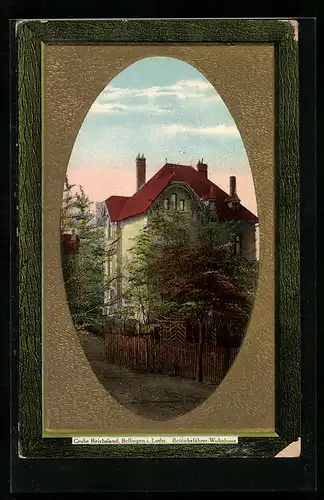 Präge-AK Bollingen, Grube Reichsland, Betriebsführer-Wohnhaus, Passepartout