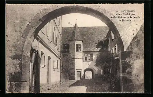 AK Riquewihr, Maison Paul Sigrist, Ancien Chateau de la Famille de Berkheim