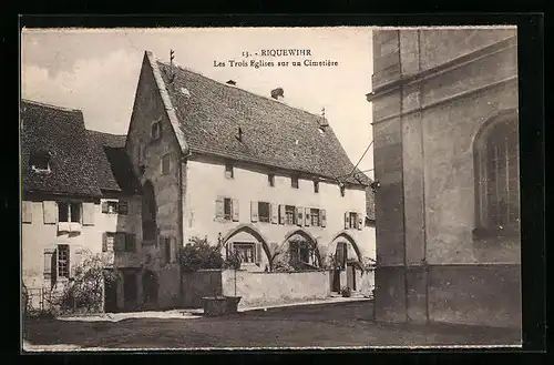 AK Riquewihr, Les Trois Eglises sur un Cimetiere