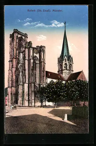 AK Rufach, Münster, Blick zur Kirche