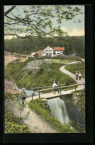 AK Lauchensee, Blick auf die Thalsperre, Brücke