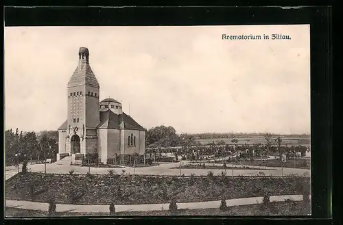 AK Zittau, Krematorium mit Anlagen