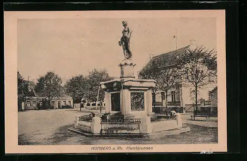 AK Homberg /Rh., Der Marktbrunnen