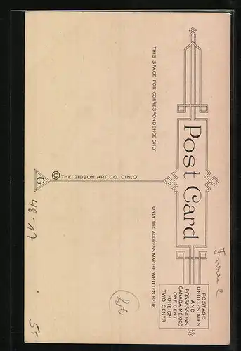 Künstler-AK Dame in eleganter Kleidung mit einem Fernglas