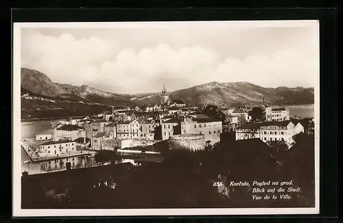 AK Korcula, Blick auf die Stadt