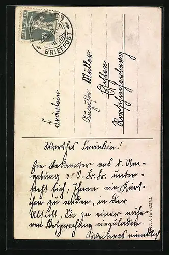 AK Junge Frau in Tracht sitzt am Fenster