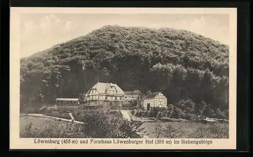 AK Löwenburg /Siebengebirge, Blick auf Forsthaus Löwenburger hof