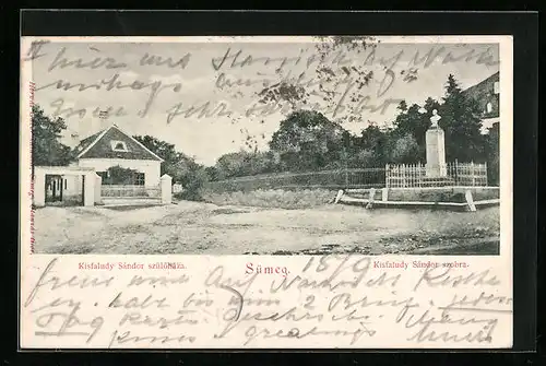 AK Sümeg, Kisfaludy Sandor szülöhaza, Kisfaludy Sandor szobra