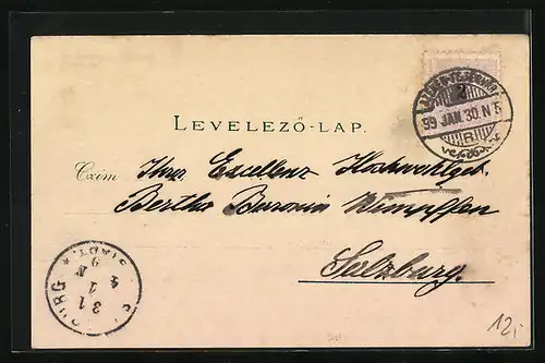 AK Székesfehérvár, Strassenpartie mit Einwohnern