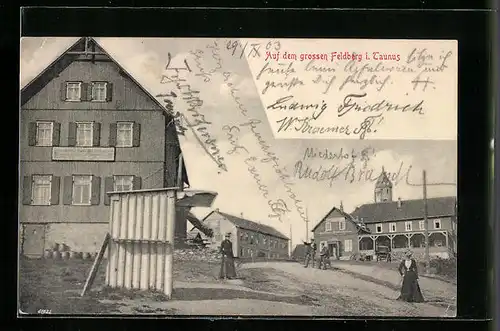 AK Feldberg i. Taunus, Ortspartie mit Häusern