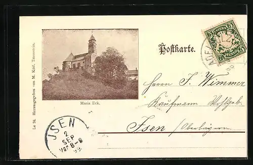 AK Adelholzen, Ortspartie aus der Vogelschau