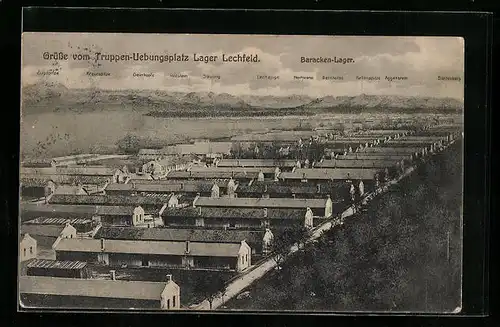 AK Lager Lechfeld, Truppen-Uebungsplatz, Baracken-Lager