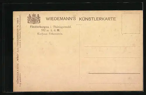 AK Finsterbergen i. Thüringerwald, Kurhaus Felsenstein