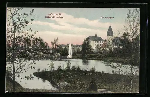 AK Frankfurt-Westend, Hohenzollernplatz und Viktoriaschule