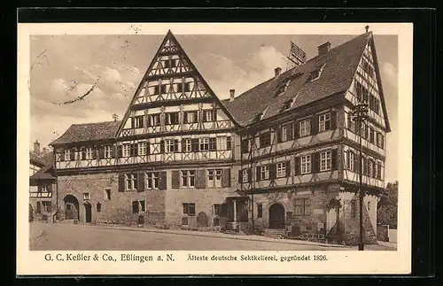 AK Esslingen a. N., G. C. Kessler & Co., Älteste deutsche Sektkellerei, gegründet 1826