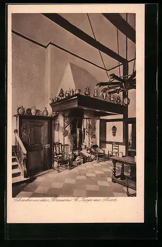 AK Soest, Schenke in der Brauerei C. Topp, Innenansicht