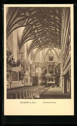 AK Belgern /Elbe, Inneres der Kirche