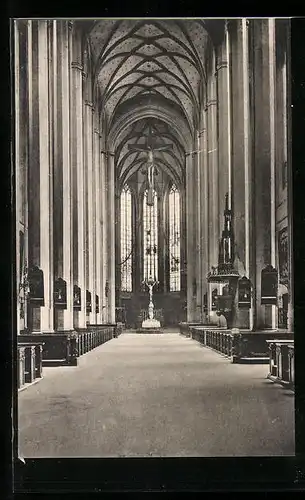 AK Landshut /Bay., St. Martinskirche, Innenansicht
