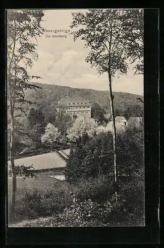 AK Rinteln, Die Arensburg aus der Vogelschau