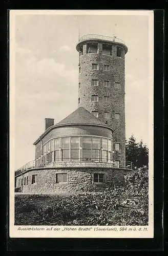 AK Fredeburg i. W., Aussichtsturm auf der Hohen Bracht