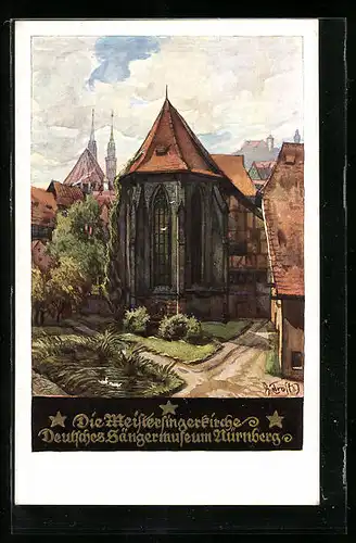 Künstler-AK Nürnberg, Die Meistersingerkirche