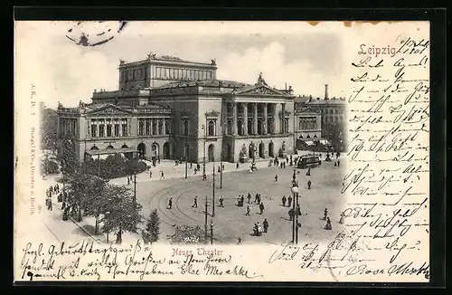 Relief-AK Leipzig, Neues Theater