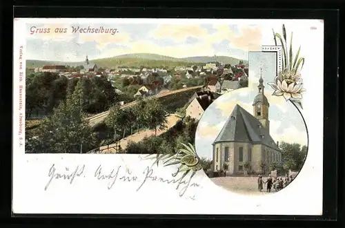 AK Wechselburg, Kirche, Teilansicht