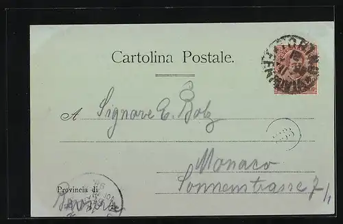 Mondschein-AK Torino, Generalansicht der Stadt