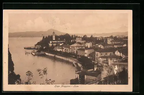 AK Lesa, Lago Maggiore, Veduta Generale