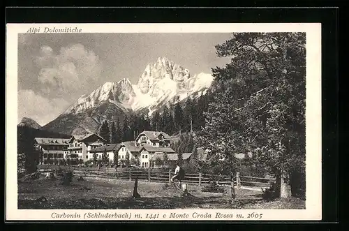 AK Carbonin, Schluderbach, Monte Croda Rossa, Alpi Dolomitiche
