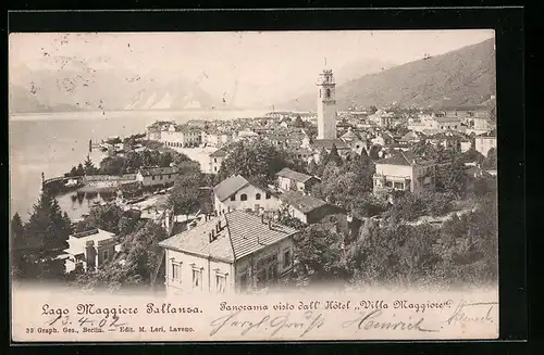AK Pallanza, Lago Maggiore, Panorama visto dall` Hotel Villa Maggiore